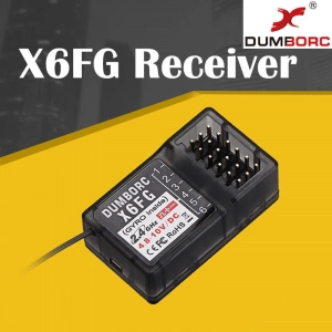 DUMBORC X6FG 2.4G 6CH Radio Control Receiver Gyro for RC X6 ...