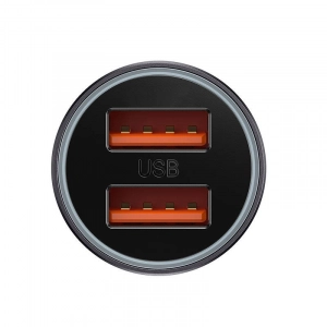 Baseus Automobilinis Pakrovėjas Golden Contactor Max, 2x USB...