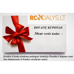 50 eur vertės 'RC dalys' dovanų kuponas