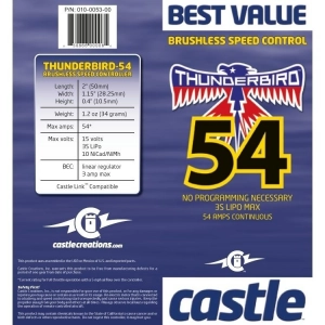Castle Thunderbird 54A, 15V BEC SPORT AIR BL ESC