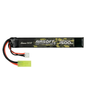 Gens ace 25C 1500mAh 2S1P 7.4V Airsoft Gun Lipo baterija su mini Tamiya jungtimi