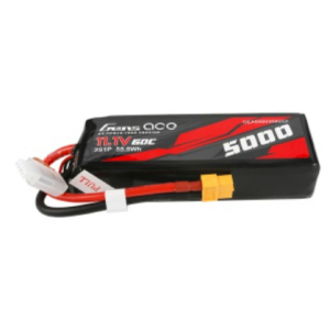 Gens Ace 5000mAh 11.1V 60C 3S1P Short-Size Lipo akumuliatorius su  XT60 Plug
