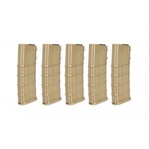 Set of 5 Polymer 200 BB''s Mid-Cap magazines for M4/M16 repl...
