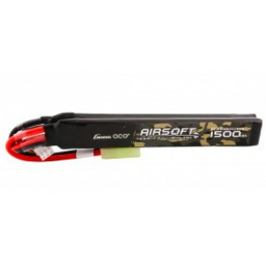 Gens ace 25C 1500mAh 2S1P 7.4V Nunchuck 2X Airsoft Gun Lipo Battery with mini Tamiya Plug