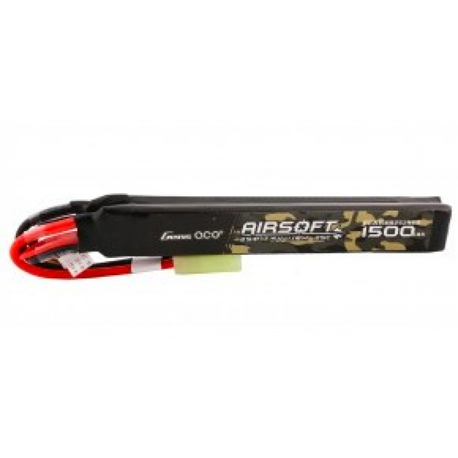 Gens ace 25C 1500mAh 2S1P 7.4V Nunchuck 2X Airsoft Gun Lipo Battery with mini Tamiya Plug