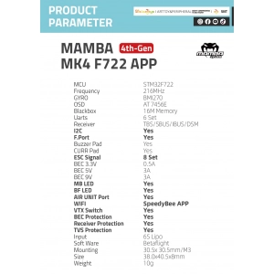 MAMBA MK4 F722 APP FLIGHT CONTROLLER 30x30