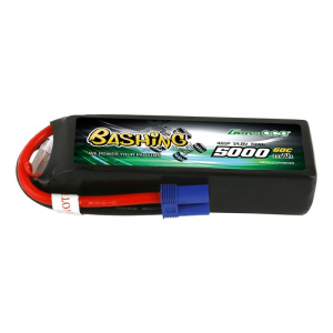 Gens ace 5000mAh 14.8V 4S1P 60C Lipo akumuliatorius su EC5 jungtimi, Bashing Series