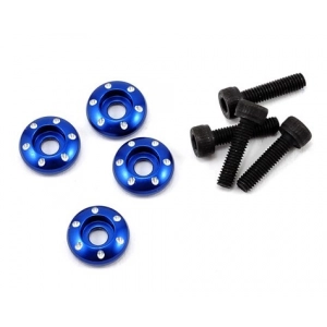 Traxxas LaTrax Aluminum Wheel Nut Washer (Blue) (4)