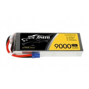 TATTU 9000mAh 22.2V 25C 6S1P Lipo Battery Pack with EC5