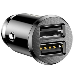 Baseus Grain mašininis pakrovėjas 2x USB 5V 3.1A (black)