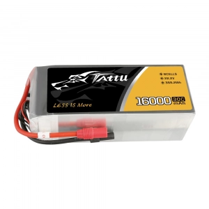 Tattu 16000mAh 22.2V 30C 6S1P Lipo baterija su AS150+XT150 jungtimi