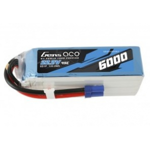 Gens ace 6S 6000mAh 22.2V 45C Lipo Battery with EC5 Plug