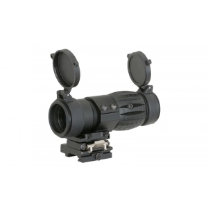 TACTICAL 3X MAGNIFIER WITH FLIP TO SIDE MOUNT - BLACK [PCS]