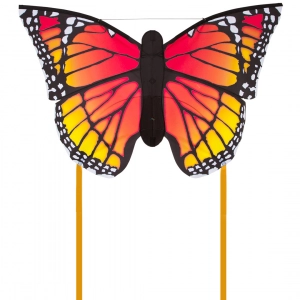 Butterfly Kite Monarch L - Kids Kites, age 5+, 80x130cm, incl. 17kp Polyester Line, 40m