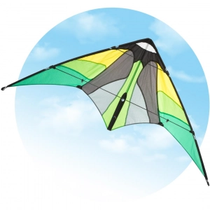 Cirrus Emerald - Stunt Kite, age 10+, 54x115cm, incl. 25kp L...