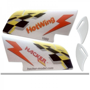 Hotwing Mini 500 ARF Yellow - Flying wing Hacker Model skraidantis sparnas
