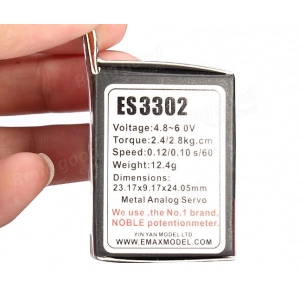 EMAX ES3302 12.4g Mini Metal Gear Analog Servo for RC Airpla...