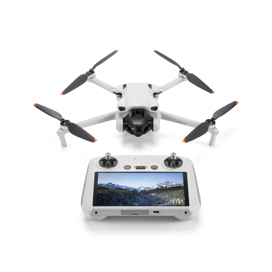 DJI Mini 3 su LCD valdymo pultu