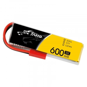Tattu 600mAh 3.7V 30C 1S1P Lipo Battery Pack with JST Plug(1 pcs/pack)
