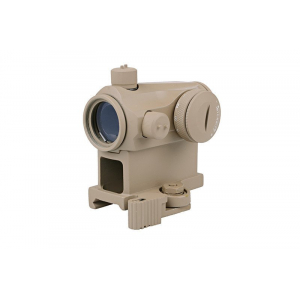T1 red dot sight replica with QD mount and low mount - tan