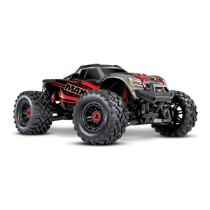 Traxxas praplatintas Maxx modelis 4x4 TQI TSM raudonas