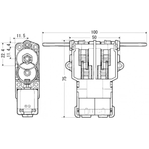 Tamiya 70097 Twin-Motor Gearbox Kit [250]