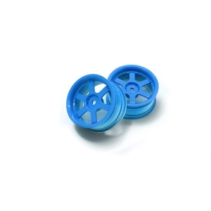 1:10 Rally Wheel 6-Spoke Fluorescent Blue (3mm Offset)
