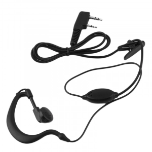 2 PIN Earpiece Headset PTT with Microphone Walkie Talkie Ear Hook Interphone Earphone for BAOFENG UV5R Plus BF-888S UM