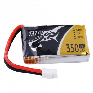Tattu 350mAh 3.7V 30C 1S1P Lipo baterija su Molex jungtimi