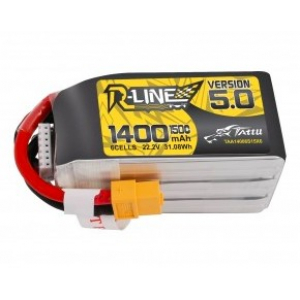 Tattu R-Line Version 5.0 1400mAh 22.2V 150C 6S1P Lipo akumuliatorius su XT60 jungtimi