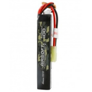 Gens ace 25C 1100mAh 3S1P 11.1V Airsoft Gun Lipo akumuliatorius su mini Tamiya jungtimi