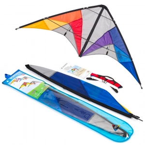 Quickstep II Rainbow - Stunt Kite, age 10+, 60x135cm, incl. ...