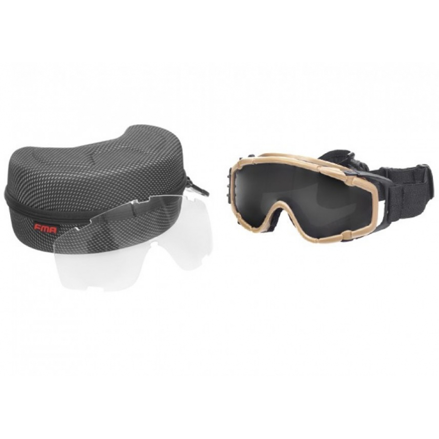 BROKUOTI PROTECTIVE GOGGLE WITH BUILT-IN ANTI-FOG FAN - BLACK [FMA]
