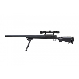 SW-04J Army sniper rifle replica (with scope and bipod) - black