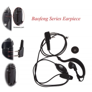 2 PIN Earpiece Headset PTT with Microphone Walkie Talkie Ear...