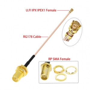 RPSMA Female to uFL/u.FL/IPX/IPEX-1 Female Adapter