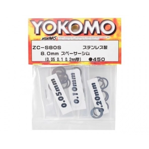 Yokomo 8x11mm Spacer Shim Set (0.05, 0.10 & 0.20mm)