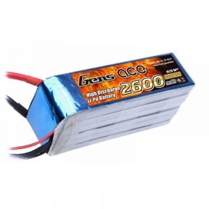 fasface 2600mAh 22.2V 25C 6S1P Lipo Battery akumuliatorius