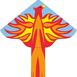 Simple Flyer Phoenix - Kids Kites, age 5+, 205x120cm, incl. 17kp Polyester Line, 40m
