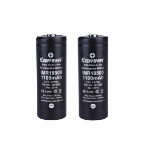 Keeppower IMR18500 1100mAh 3,7V (2 vnt.)