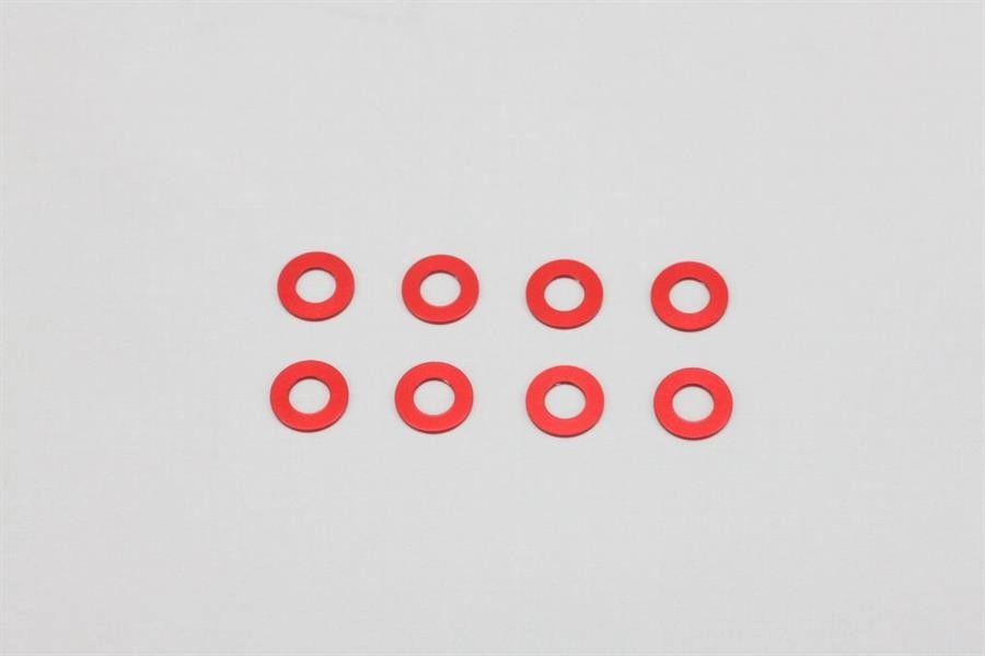 Yokomo Aluminum Shim 3,0 x 6,0 x 0,5mm - Red