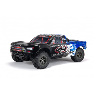 Arrma Senton BLX 4X4 V3 Su Bešepetėline Sistema ir Mėlynos Spalvos Kėbulu RC Automodelis