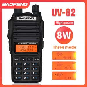 8W High Power BaoFeng UV-82 Walkie Talkie Dual Band FM Trans...